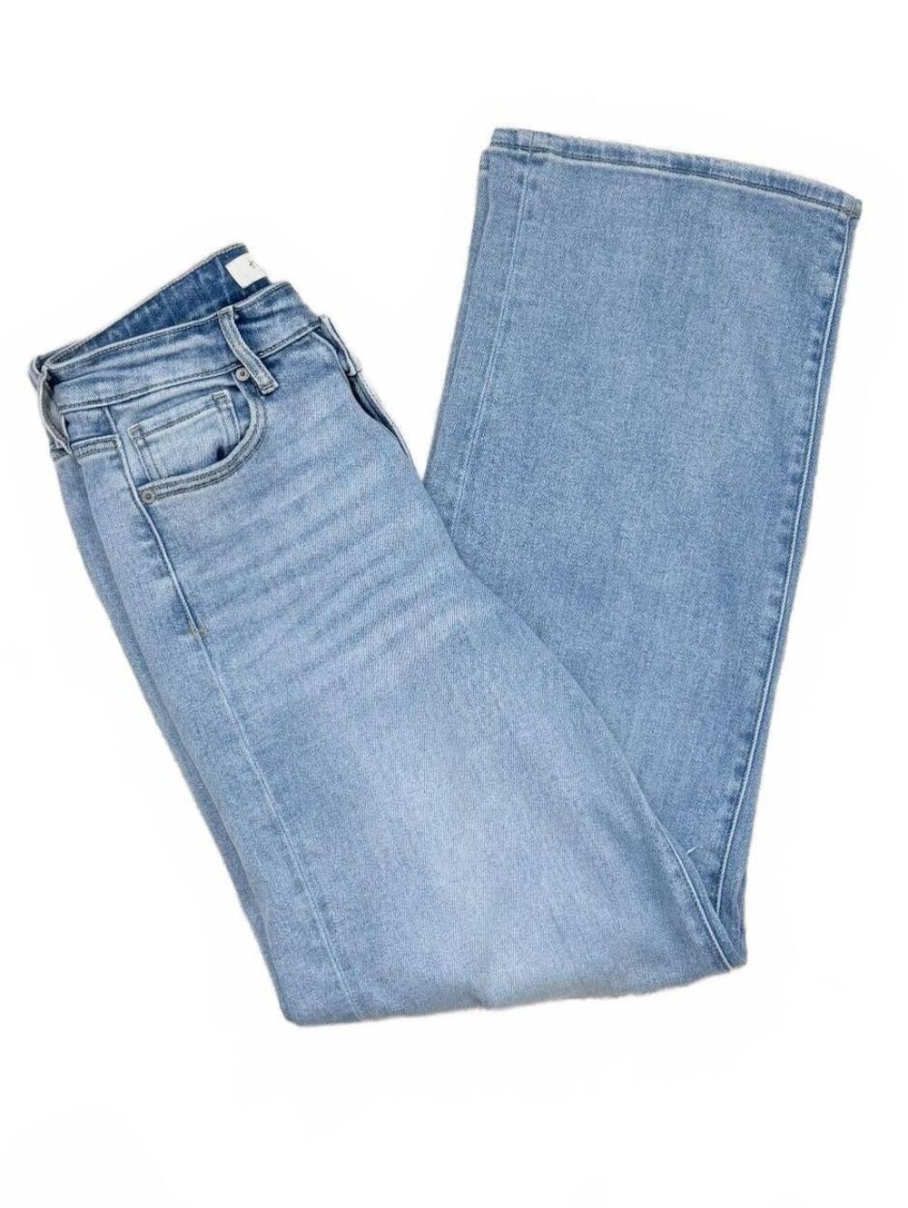 HIDDEN Jeans Logan Asymmetrical Crossover Waist Distressed Jeans Blue 27